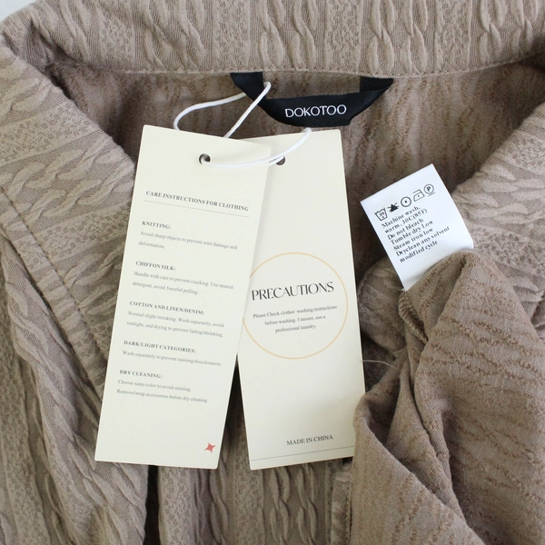 Dokotoo Brown Long-Sleeve Button-Up Shirt Women's Size XL With Tags