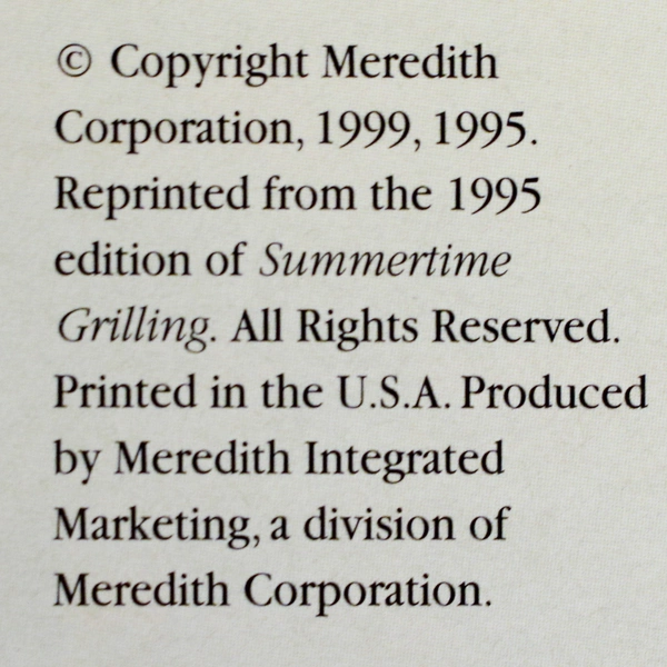 Vintage 1995 Better Your Home Summertime Cooking Recipe Booklet - Very Good