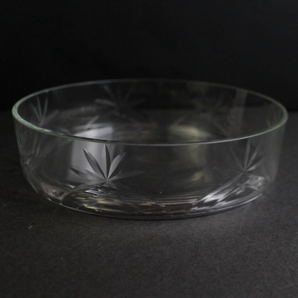 Lot Of 2 PartyLite Clear Cut Glass 3 Wick Holder Dish Bowl HB3200U