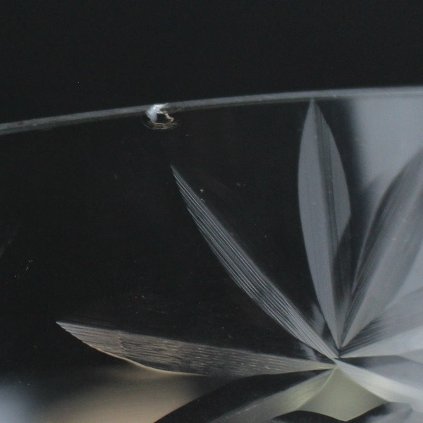 Lot Of 2 PartyLite Clear Cut Glass 3 Wick Holder Dish Bowl HB3200U