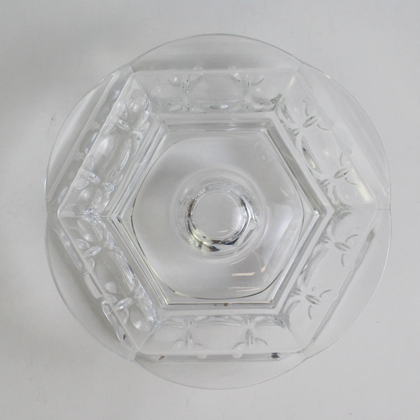 PartyLite Lid Only For Hurricane Candle Holder Leaded Crystal Clear Glass P7523