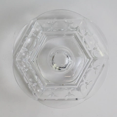PartyLite Lid Only For Hurricane Candle Holder Leaded Crystal Clear Glass P7523