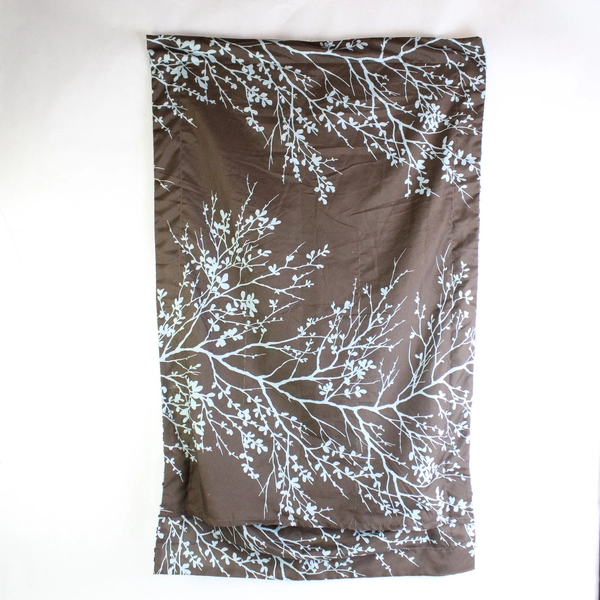 Set of 2 Victoria Classics Brown and Blue Branch Print Pillowcases 24" x 40"