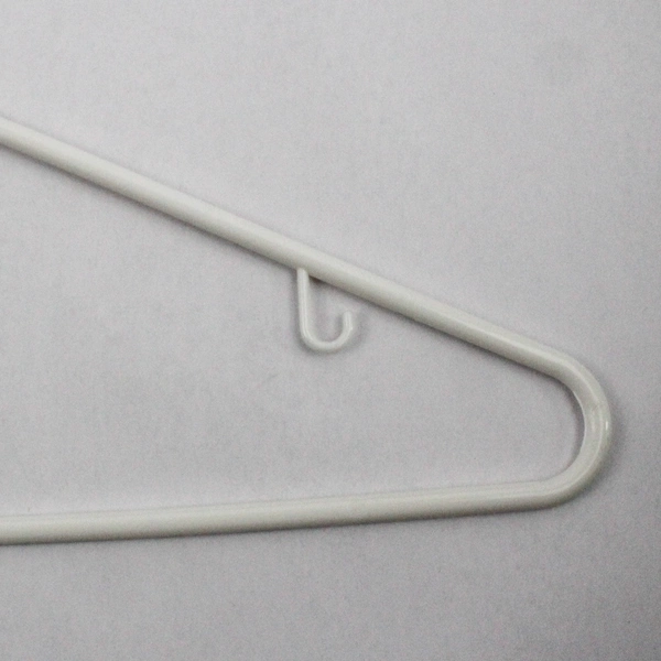 Lot of 10 Tubular White Hangers Standard Size for Closet Storage Organization