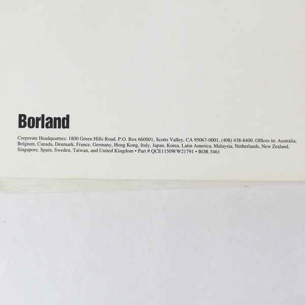 Borland Quattro Pro For Windows User's Guide Version 5.0 1991 Paperback