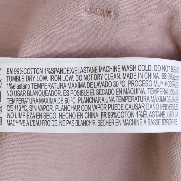 Forever 21 Dusty Pink Cotton Skirt Rose Gold-Tone Buttons Women's 31