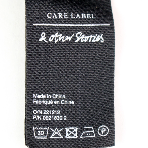 & Other Stories Black Puff-Sleeve Cropped Top XS Pre-Owned Chic Fashion Wear