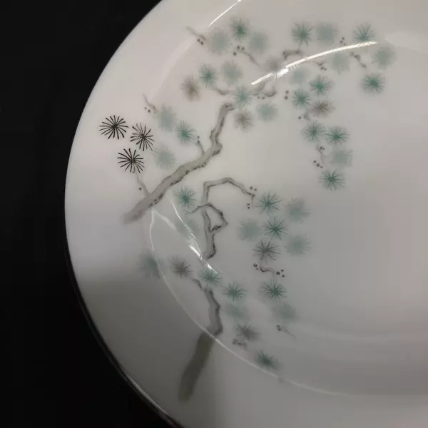 Set of 4 Vtg Noritake Pineville 5854 Fruit Bowls White Platinum Rim 5.5"