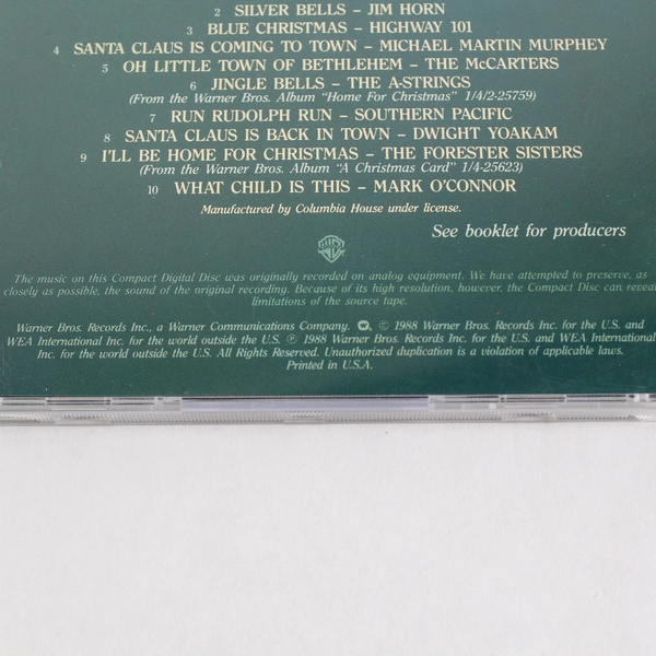 Warner Bros Records Presents A Christmas Tradition CD Volume II 1988