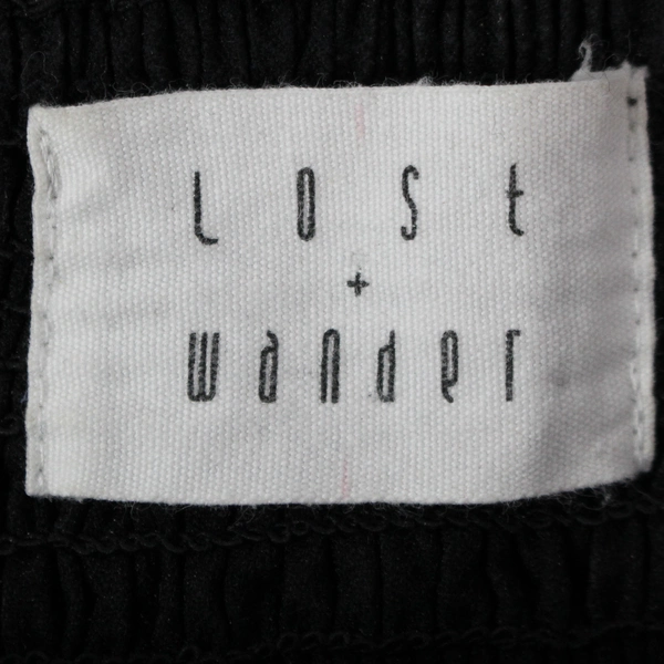 Lost + Wander Black Puff-Sleeve Cropped Top Women's XS