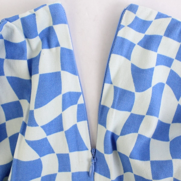Stitch & Pine Blue and White Checkered Skirt Women's Size XL