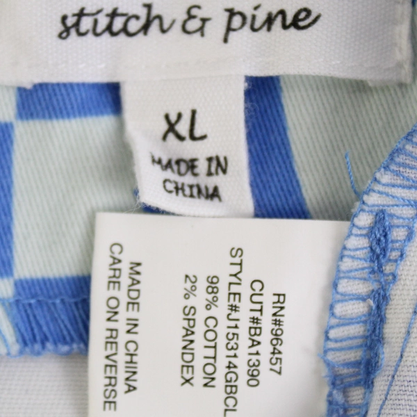 Stitch & Pine Blue and White Checkered Skirt Women's Size XL