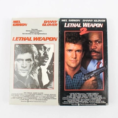 Lot of 2 VHS Tape Movies Lethal Weapon I & II Mel Gibson Danny Glover