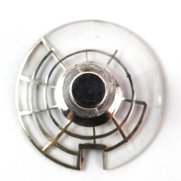 Vintage Silver Tone Metal Overlay Jam Jelly Jar Flowers On Lattice Pattern