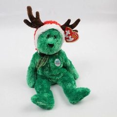 TY Beanie Baby Holiday 2002 Christmas Green Bear W/ Tag Plush Doll Toy