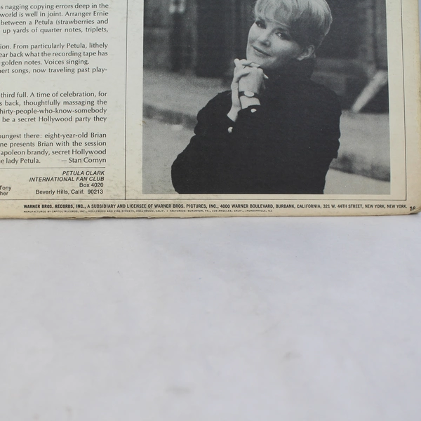 Pet Clark These Are My Songs 1967 Vinyl LP Warner Bros. ST 91348