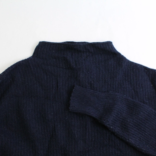 Madewell Ribbed Sweater Wool Blend Navy Blue Size XS
