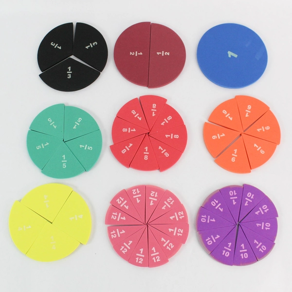 Sealed Lot of 2 Foam Fraction Circle Sets - 102 pcs Math Learning Tools