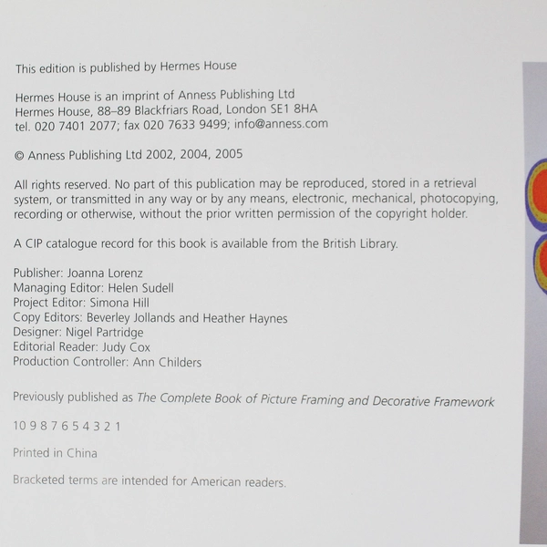 Step-by-Step Picture Framing by Rian Kanduth, 2005 Hermes House, Good Cond.