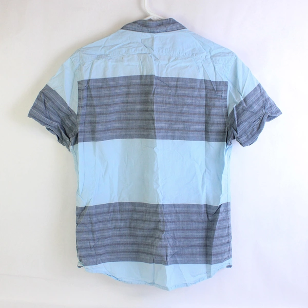 Express Short Sleeve Button Up Men's Size M Two Tone Blue