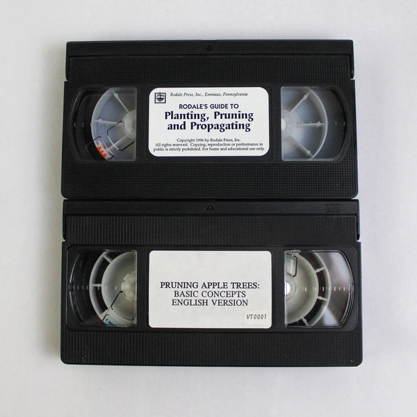 Set of 2 VHS Tape Pruning Planting Propagating Apple Rodale Jeff Cox