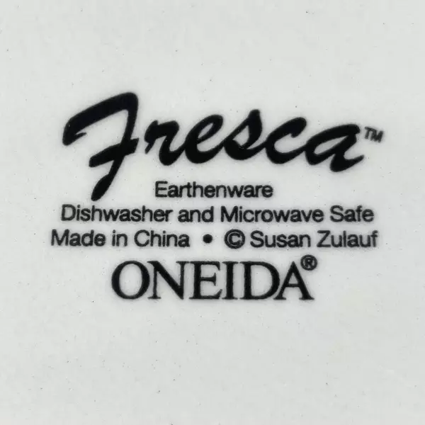 Oneida Fresca 4-Piece Snack Plate Set by Susan Zulauf Vegetable Design