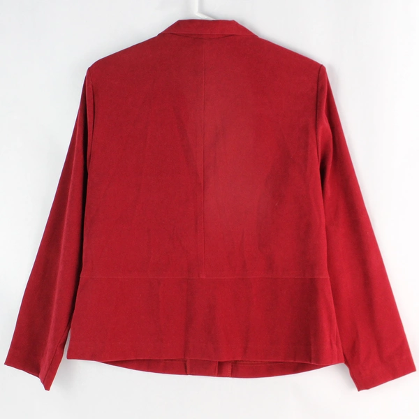 Vintage Dress Barn Petite Dark Red Blazer Jacket Size 12 with Shoulder Pads