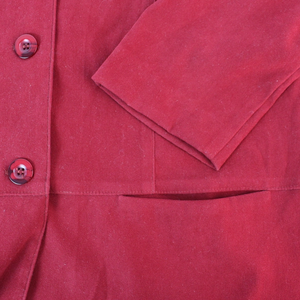 Vintage Dress Barn Petite Dark Red Blazer Jacket Size 12 with Shoulder Pads