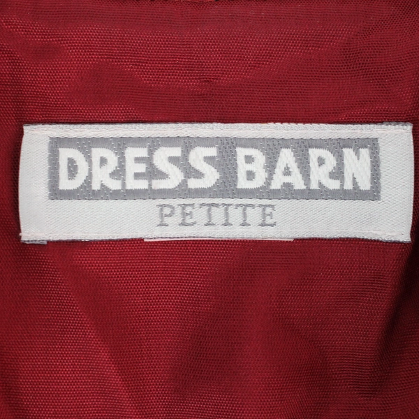Vintage Dress Barn Petite Dark Red Blazer Jacket Size 12 with Shoulder Pads