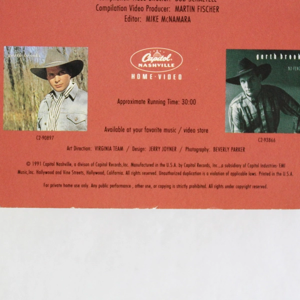 Garth Brooks VHS Featuring The Dance and Thunder Rolls 1991