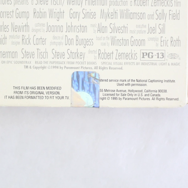 Forrest Gump VHS Video 1995