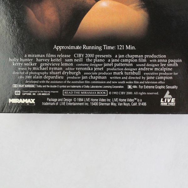 The Piano VHS Video Hunter Keiel and Neill 1990