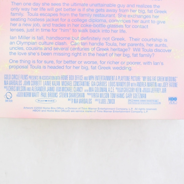 My Big Fat Greek Wedding VHS Video 2003