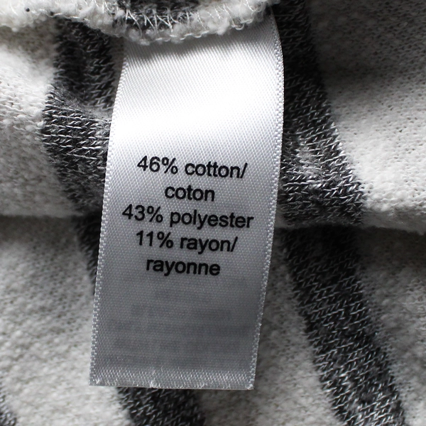 Maurices Gray and White Striped Open-Front Hooded Beach Cover Up Women's Size 2