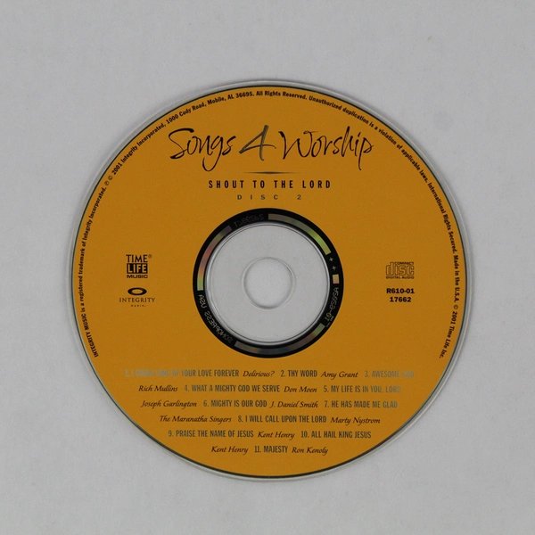 Songs 4 Worship Shout to The Lord 2-Disc Set 2001 Time Life