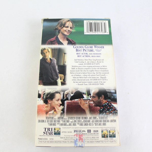 As Good As It Gets VHS Video, 1997 