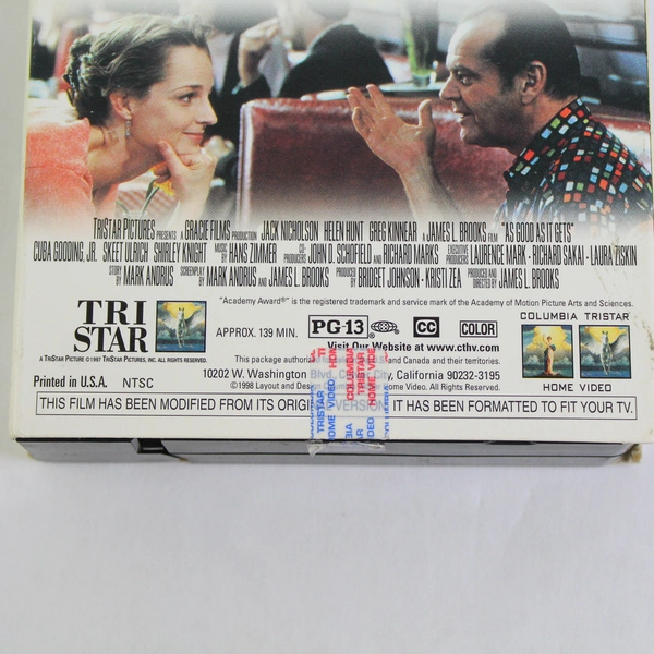 As Good As It Gets VHS Video, 1997 