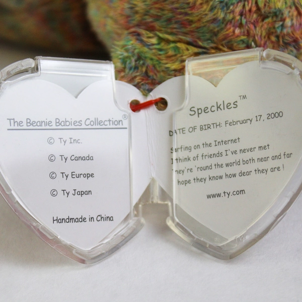 TY Beanie Baby Speckles 2000 Brown Bear With Tag Plush Toy