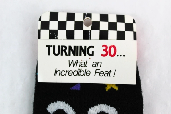 Papel Freelance Turning 30 Birthday Socks Adult NWT - Fun Gift for Him/Her