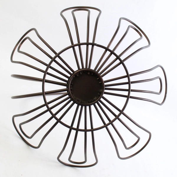 Metal Floral Shaped Fruit Vegetable Basket With Banana Hanger