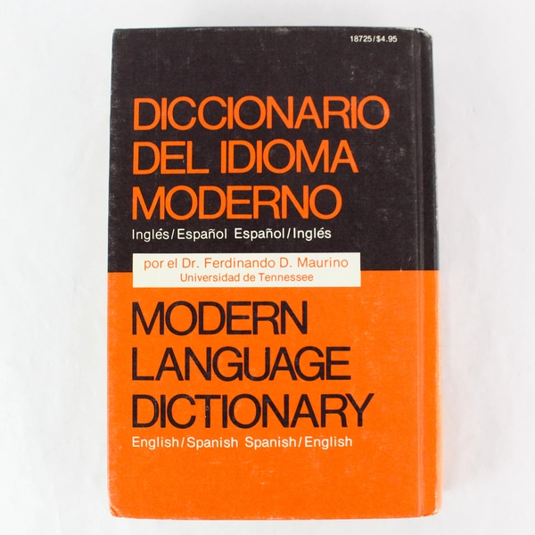 Modern Language Dictionary English-Spanish F.D. Maurino 1975 Hardcover