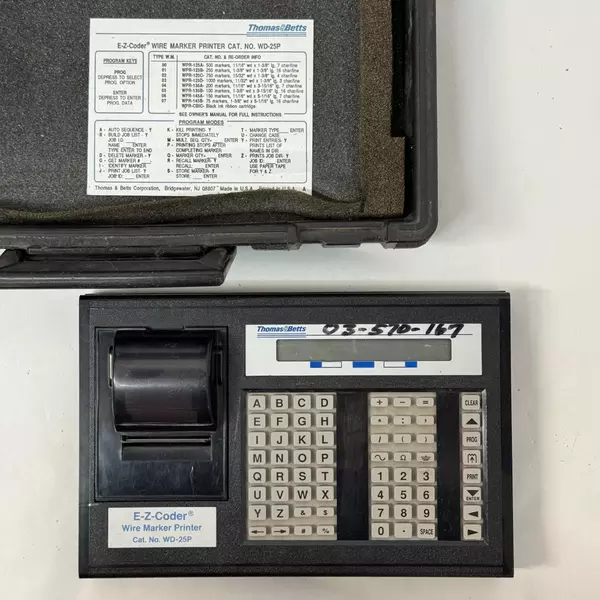 Thomas & Betts E-Z-Coder Wire Marker Printer WD-25P