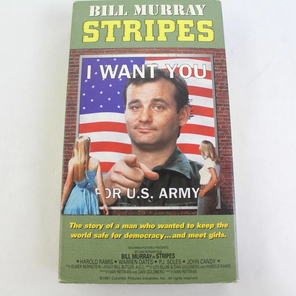 Stripes VHS Video, Bill Murray, 1987