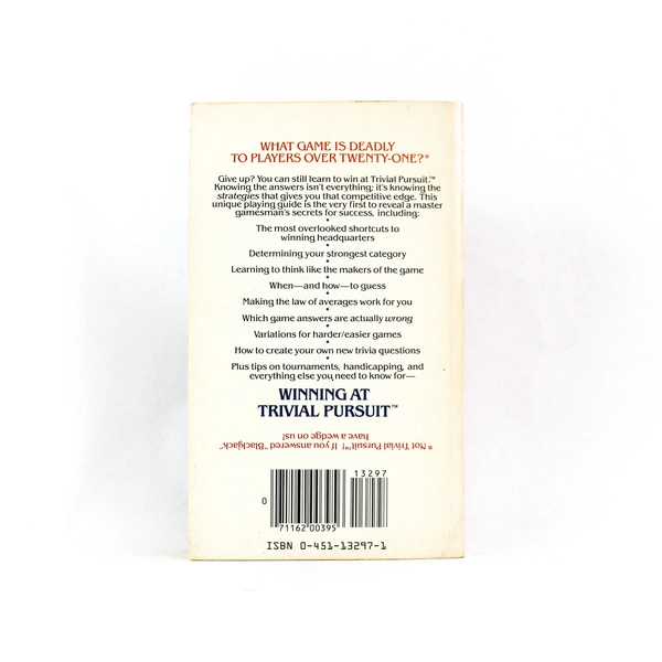 Winning At Trivial Pursuit by Jeff Rovin 1984 Signet Paperback - Good Condition