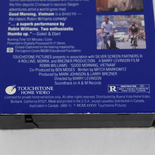 Good Morning Vietnam VHS movie, Robin Williams, 1995 