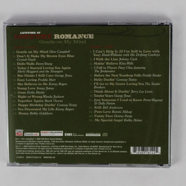 Time Life Lifetime Of Country Romance Gentle On My Mind New Sealed 2006