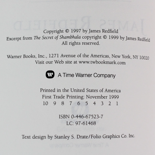 The Celestine Vision by James Redfield 1999 Warner Books Paperback