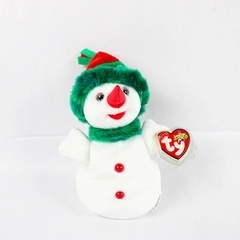 TY Beanie Baby Snowgirl 2000 White Snowman With Tag Plush Doll Toy