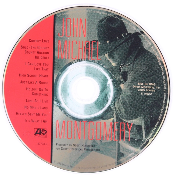 John Michael Montgomery Self Titled Music CD 1995 Atlantic Records
