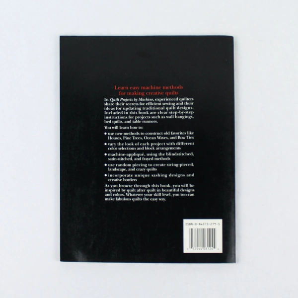 Singer Quilt Projects by Machine Book, Softcover, 1992, Very Good Condition